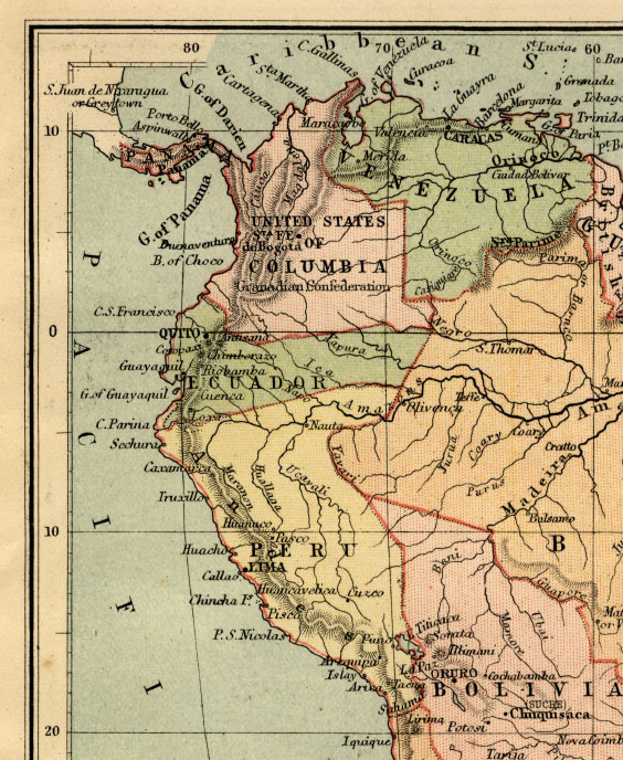 northwest south america map