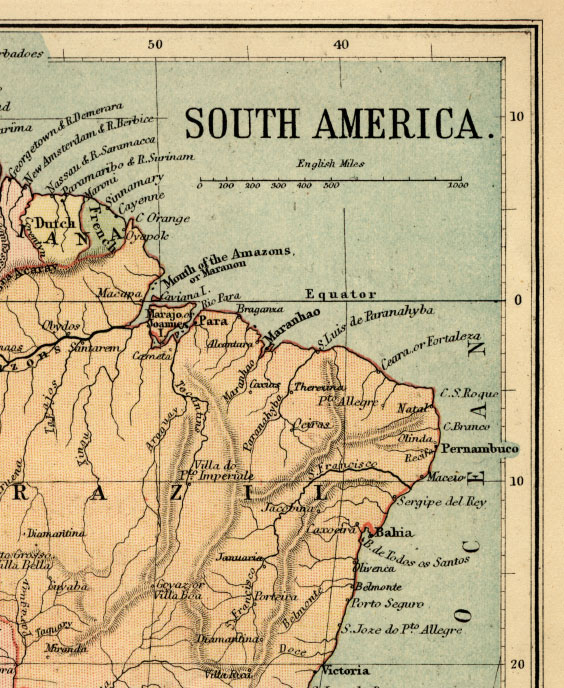 northeast south america map